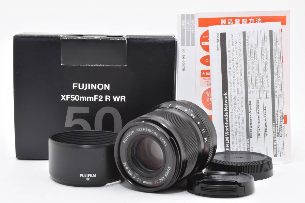 【1113】【美品】富士フィルム FUJIFILM フジノンレンズ XF50mmF2 R WR [ブラック] 