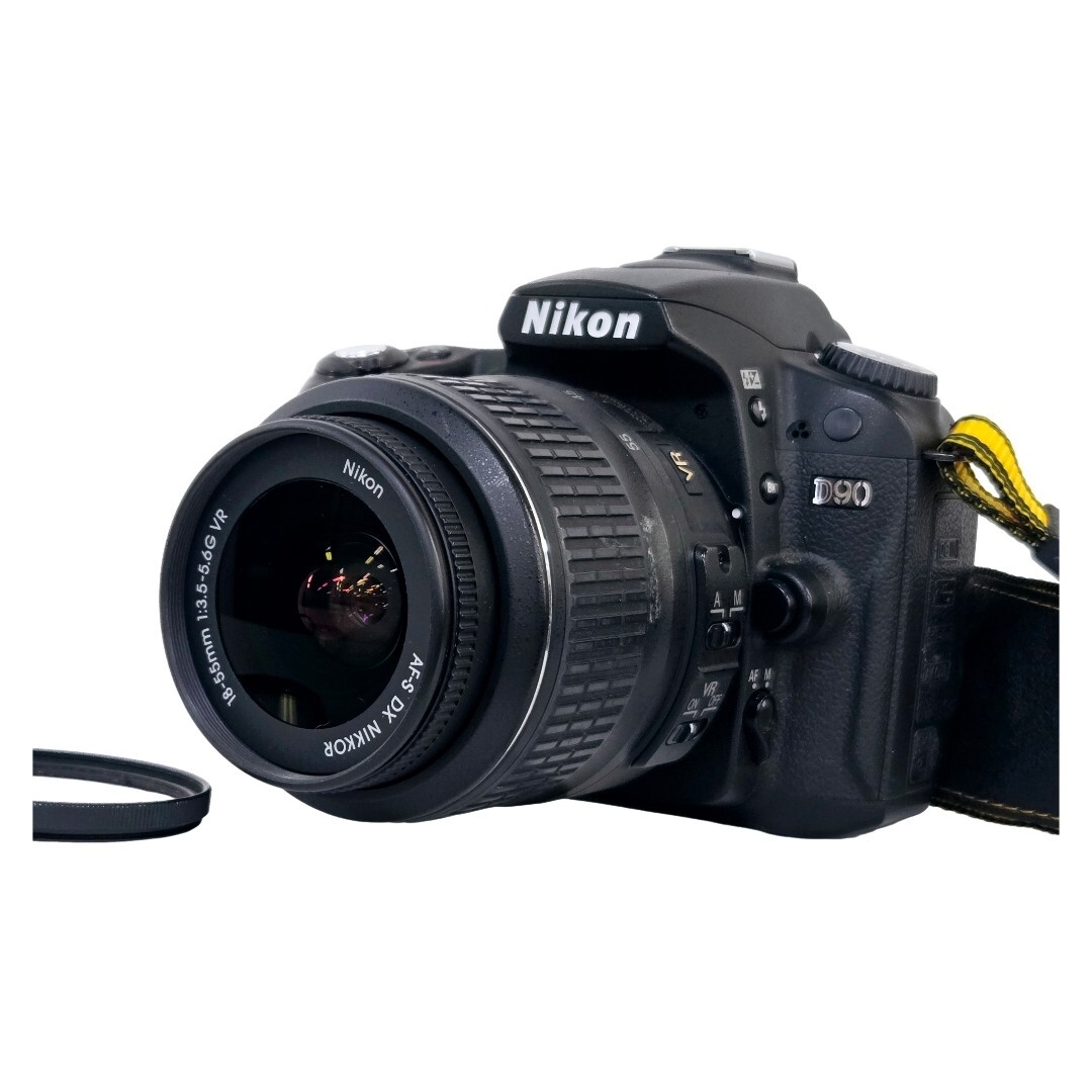 【美品】 NIKON ニコン D90 AF-S DX NIKKOR 18-55mm F3.5-5.6G VR ボディ レンズセット #2093620924