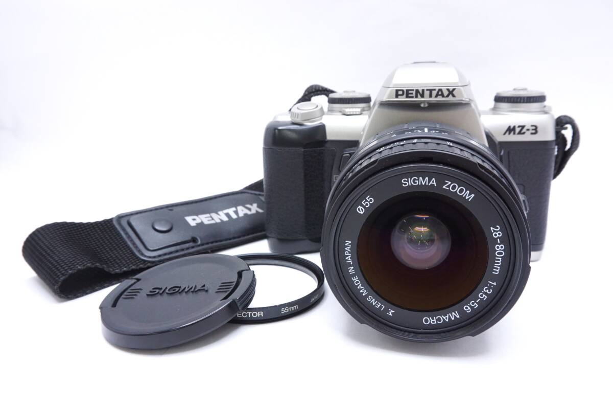 ▽PENTAX ペンタックス MZ-3 / SIGMA ZOOM 28-80mm F3.5-5.6 MACRO(フィルター・レンズキャップ・ストラップ付)