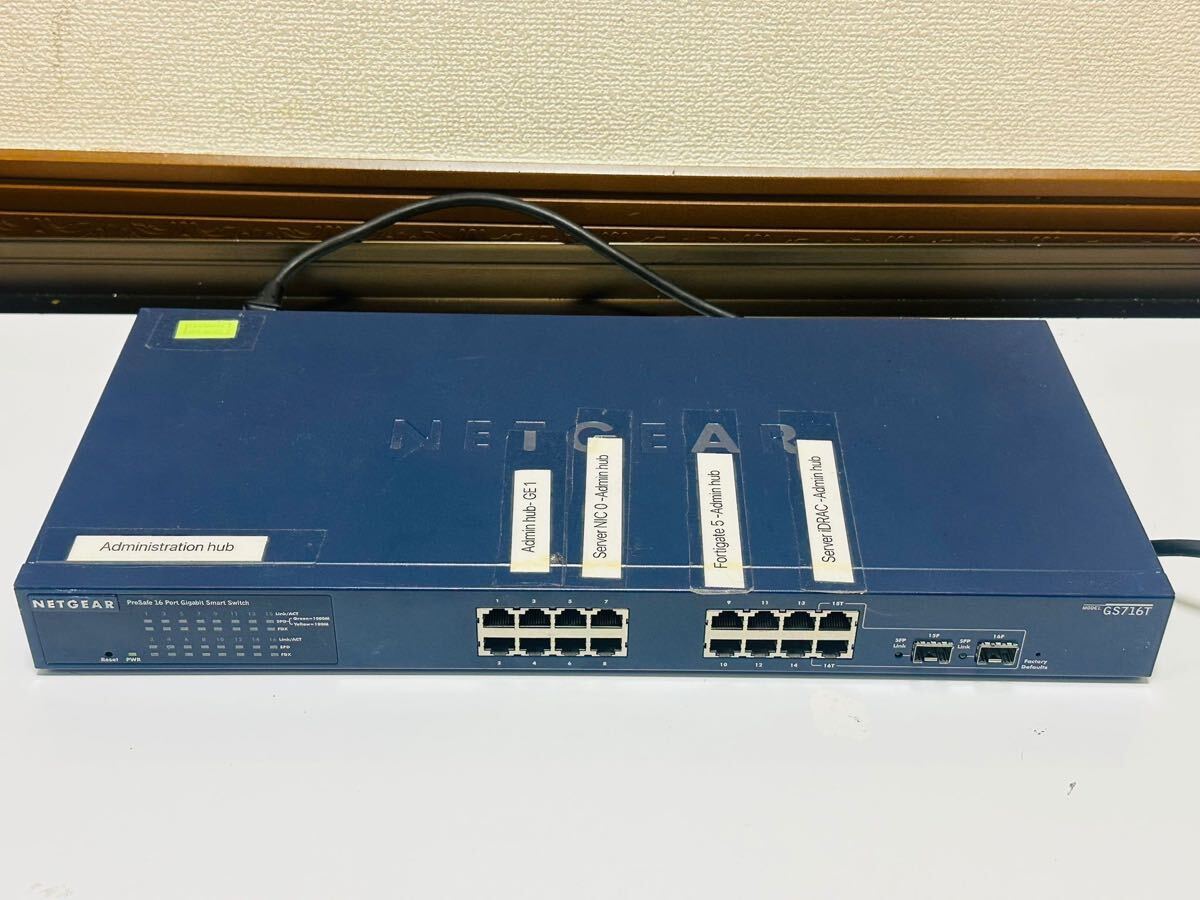NETGEAR イーサネットスイッチ GS716T 16ポート ギガビット 中古