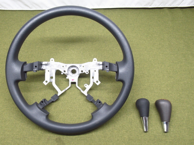 TOYOTA トヨタ ハイエース 200系 純正 ステアリング 45103-60140 / シフトノブ 2種 セット 管理7H1218G-B5