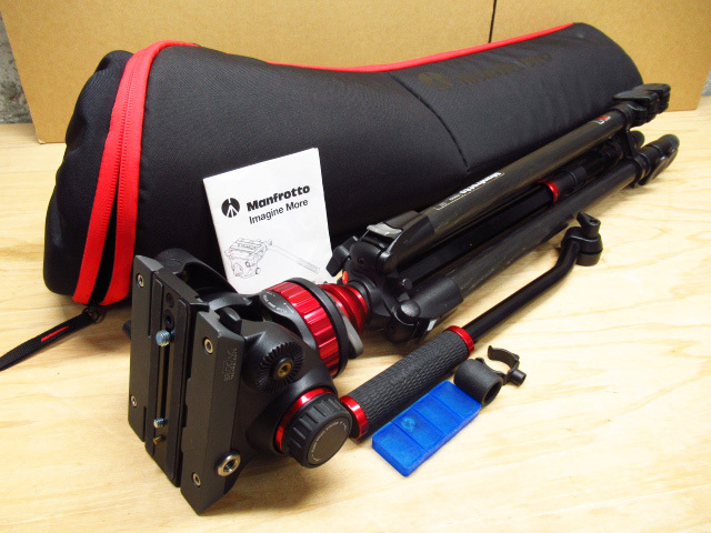 Manfrotto マンフロット 755CX3 MVH502AH 三脚 カーボン素材 雲台 セット 管理7k1208B-G3