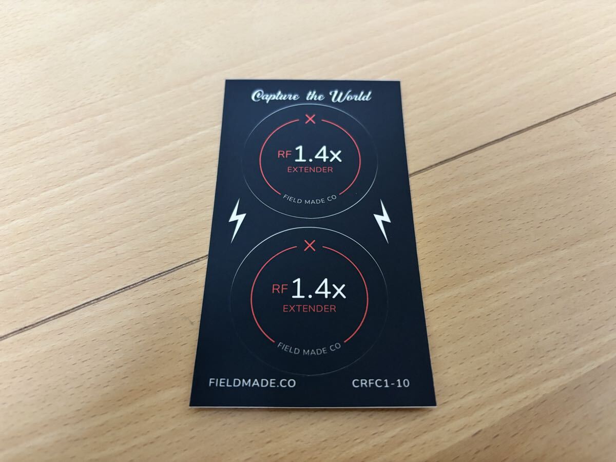 【新品未使用 / 送料無料】 FIELD MADE インジケーター ステッカー キヤノン Canon RF 1.4x EXTENDER レンズキャップ用