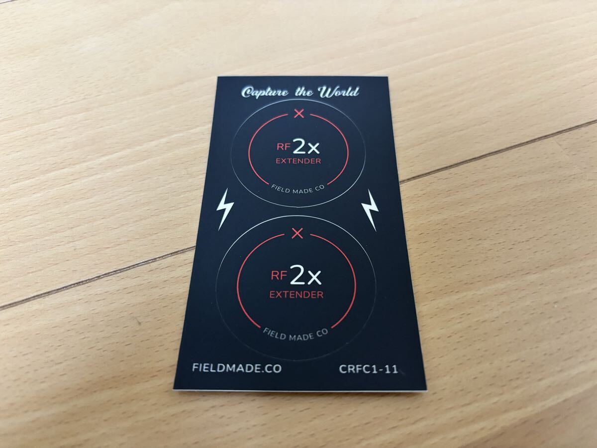 【新品未使用 / 送料無料】 FIELD MADE インジケーター ステッカー キヤノン Canon RF 2x EXTENDER レンズキャップ用