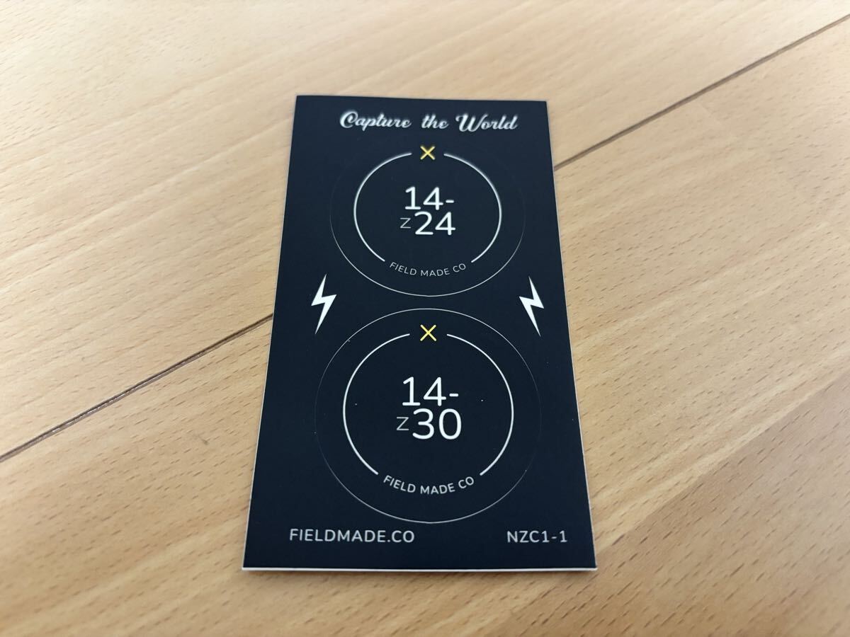 【新品未使用 / 送料無料】 FIELD MADE インジケーター ステッカー ニコン Nikon Z 14−24、14−30 レンズキャップ用