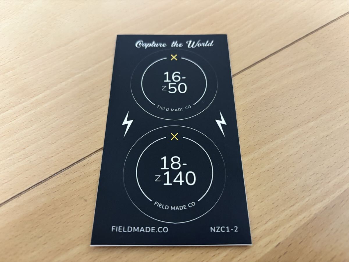 【新品未使用 / 送料無料】 FIELD MADE インジケーター ステッカー ニコン Nikon Z 16−50、18−140 レンズキャップ用