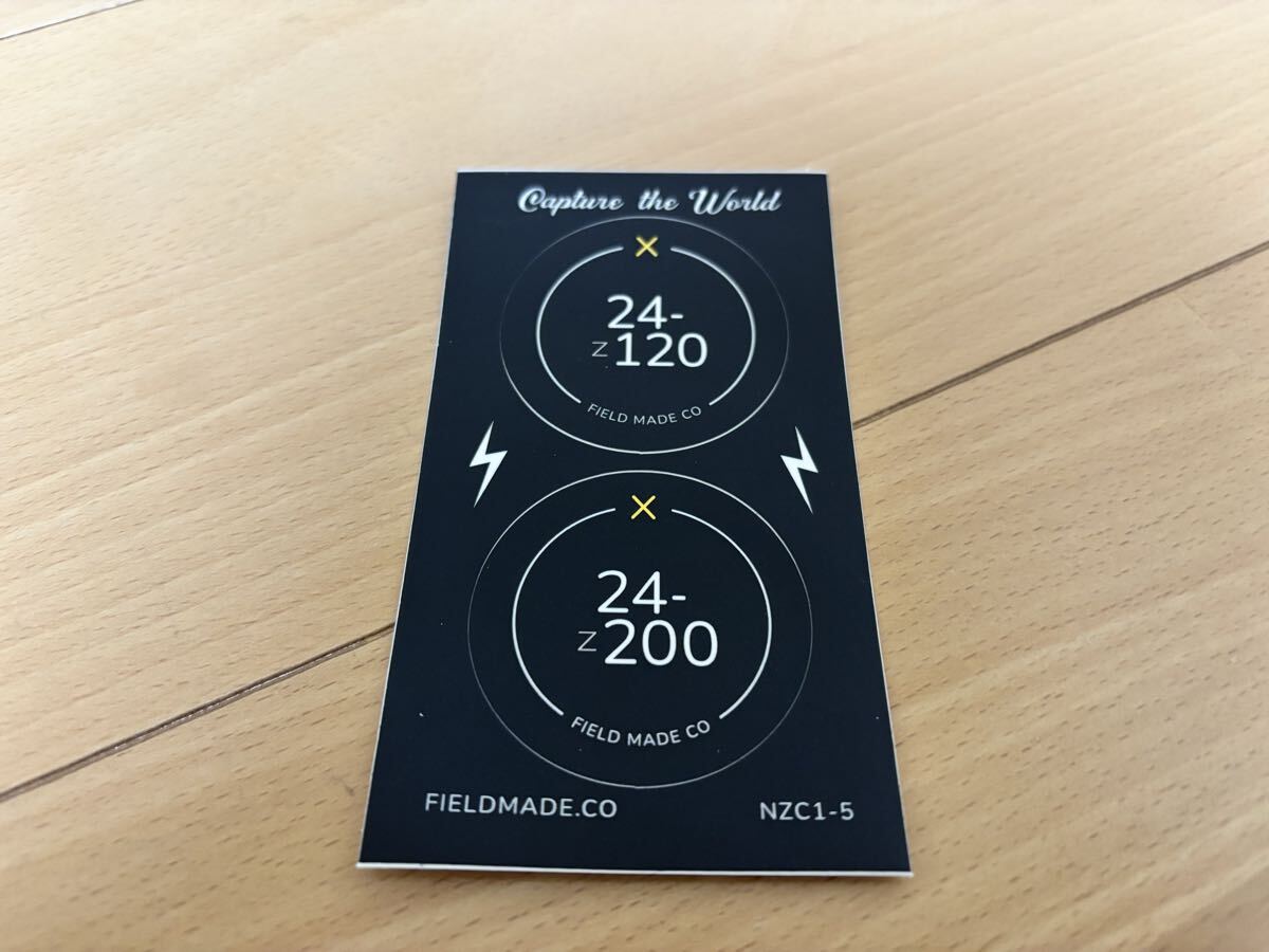 【新品未使用 / 送料無料】 FIELD MADE インジケーター ステッカー ニコン Nikon Z 24−120、24−200 レンズキャップ用