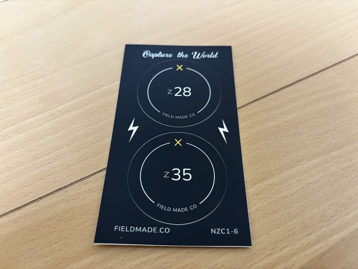 【新品未使用 / 送料無料】 FIELD MADE インジケーター ステッカー ニコン Nikon Z 28、35 レンズキャップ用