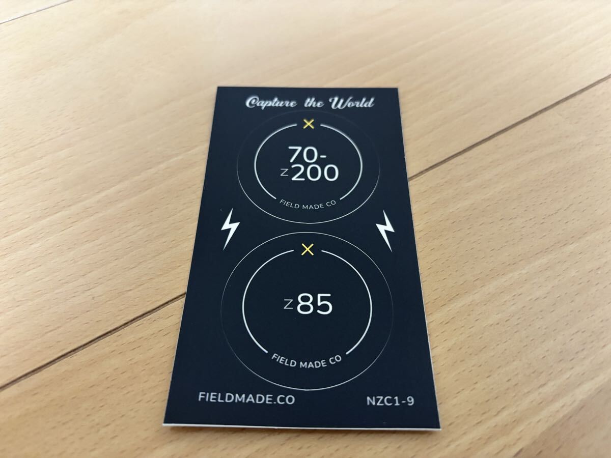 【新品未使用 / 送料無料】 FIELD MADE インジケーター ステッカー ニコン Nikon Z 70−200、85 レンズキャップ用