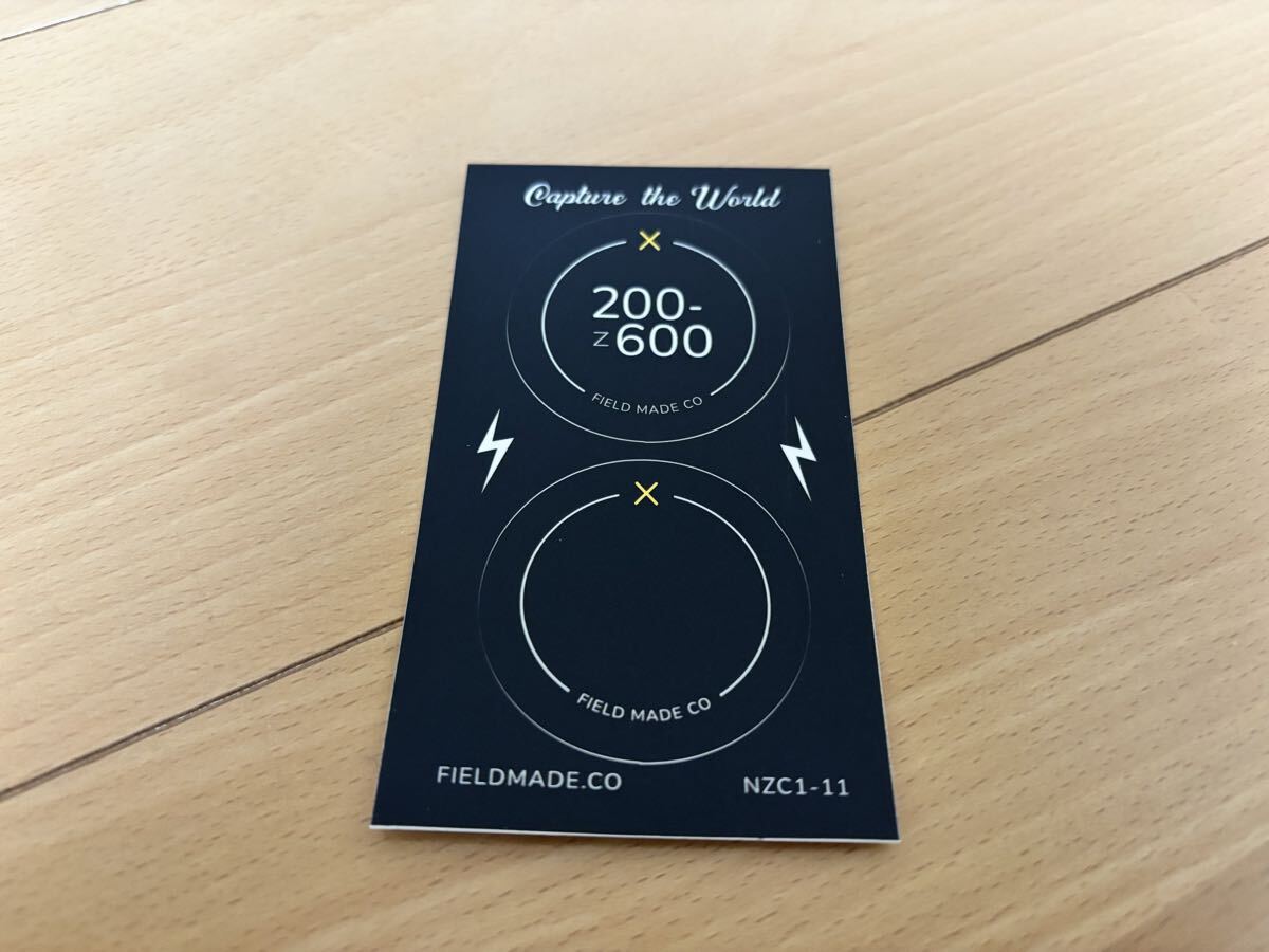【新品未使用 / 送料無料】 FIELD MADE インジケーター ステッカー ニコン Nikon Z 200−600、Blank レンズキャップ用