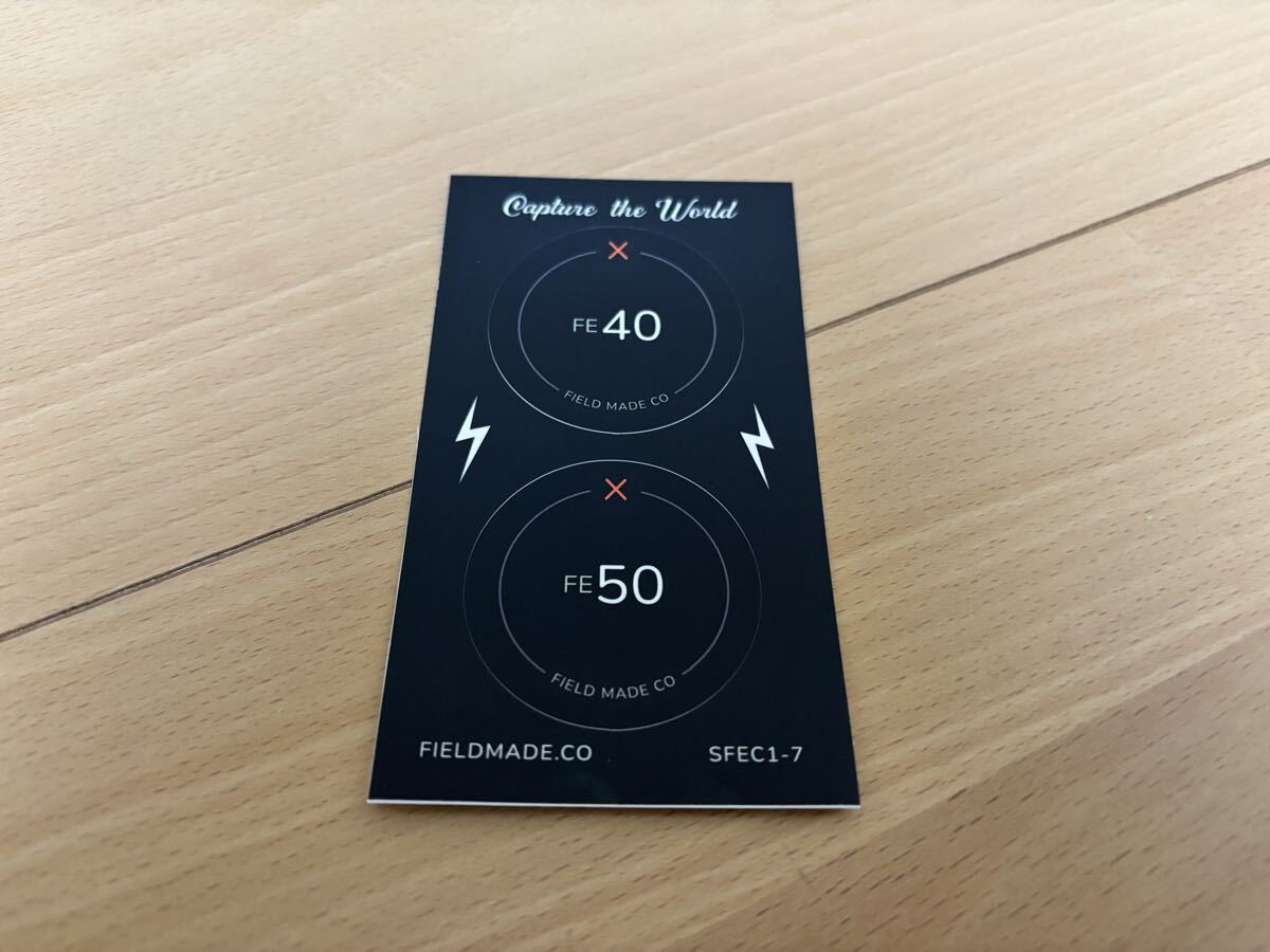 【新品未使用 / 送料無料】 FIELD MADE インジケーター ステッカー ソニー SONY FE 40、50 レンズキャップ用