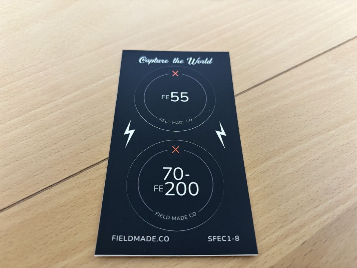 【新品未使用 / 送料無料】 FIELD MADE インジケーター ステッカー ソニー SONY FE 55、70−200 レンズキャップ用