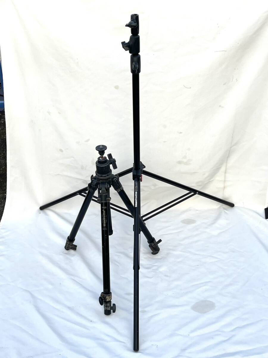 ★訳あり実用品★ マンフロット MANFROTTO 三脚雲台＆バックスタンドセット /190B / 352 / 1052 JBAC #Z1222
