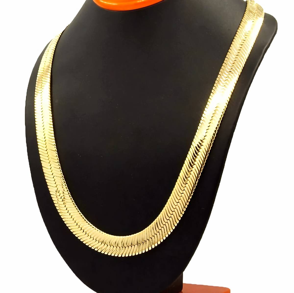 新品★送料無料★黄金太チェーン金スネークパンク パンクメンズK18GFゴールドネックレス誕生日プレゼント旅行連休正月ギフト国内発送