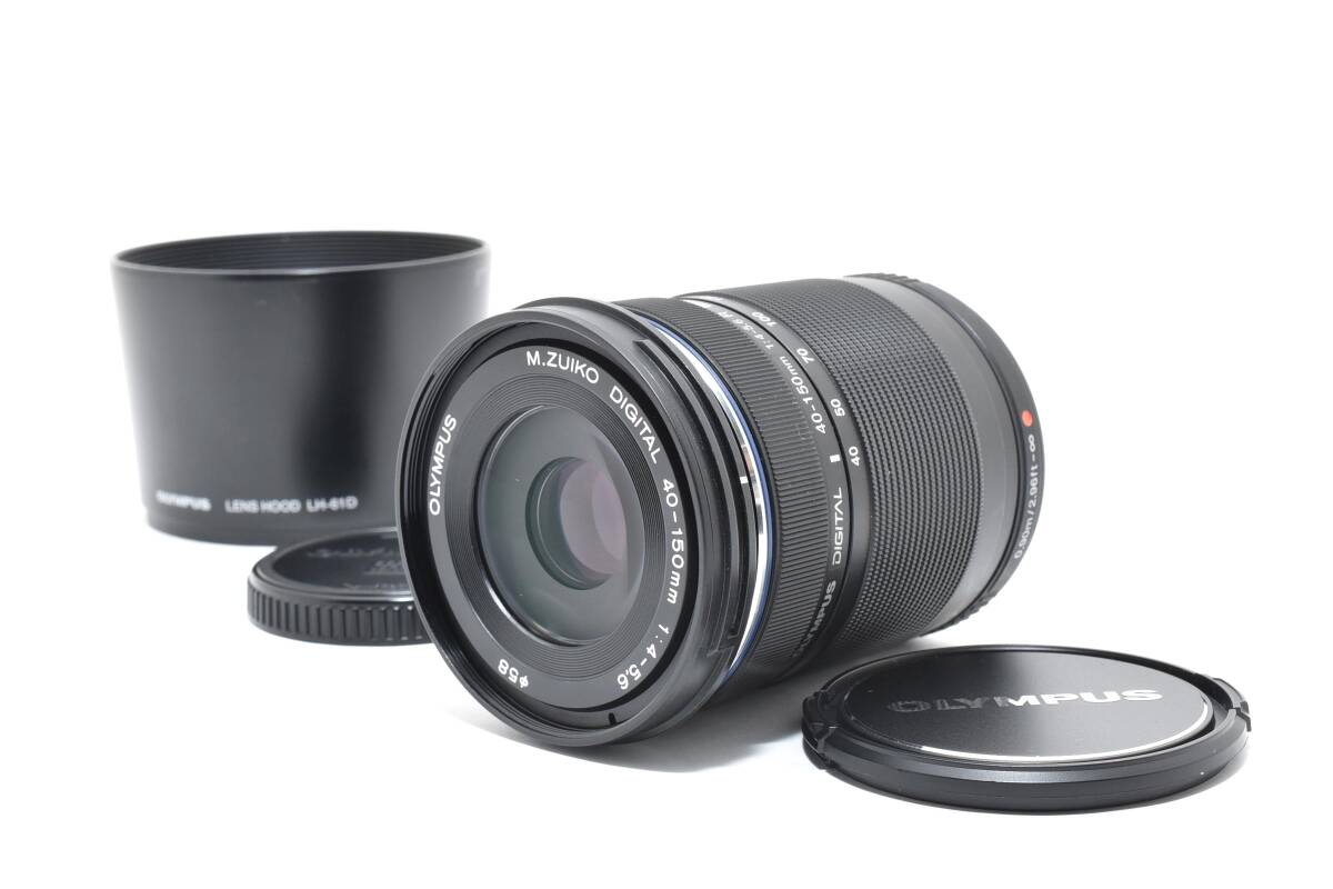 ★美品★ OLYMPUS オリンパス M.ZUIKO DIGITAL 40-150mm F4-5.6 R ED MSC ブラック 望遠レンズ マイクロフォーサーズ ＃3587