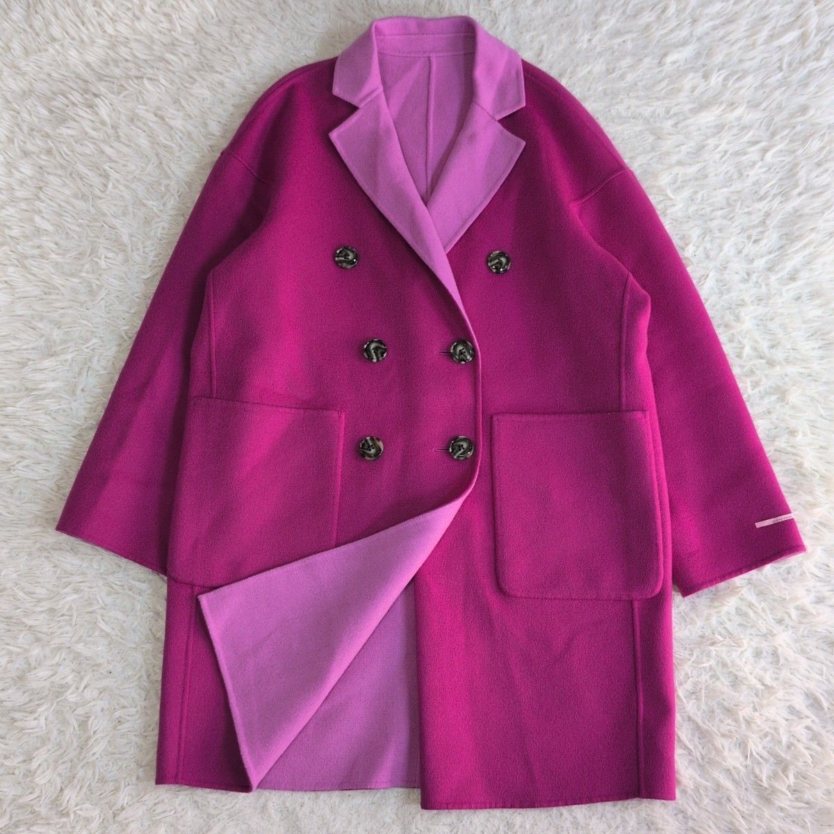【現行タグ/美品】MaxMara マックスマーラ Max&Co. マックスアンドコー リバーシブル ダブルフェイスコート クチートアマーノ リバーコート