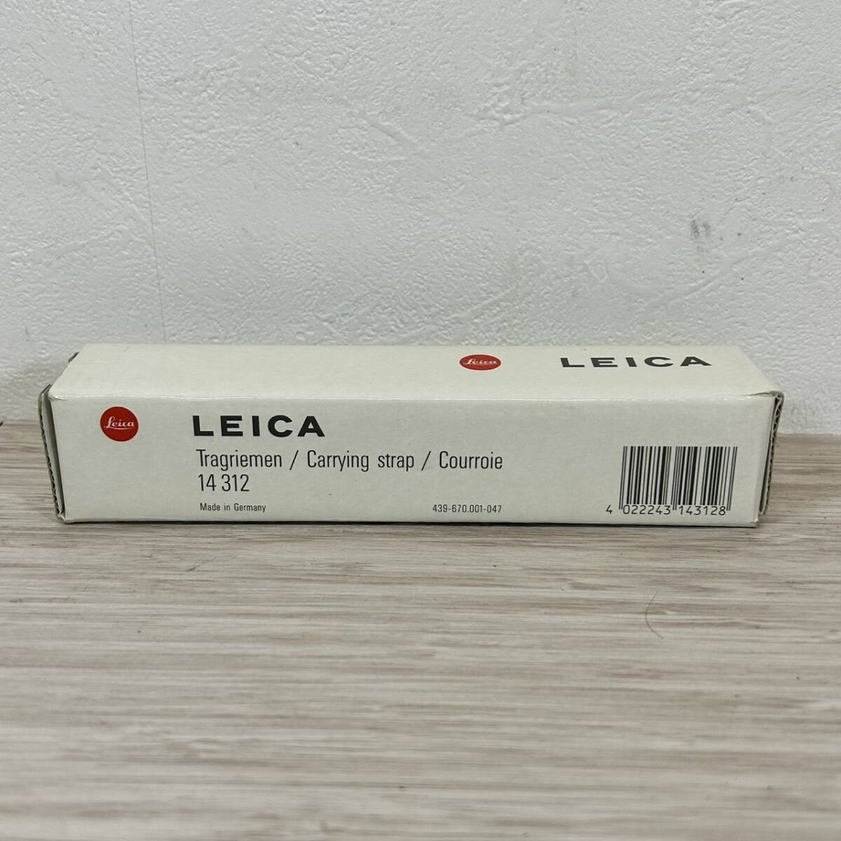 【MH-1843】純正品 未使用品 ドイツ製 Leica ライカ ストラップ 14 312 made in Germany 箱付 箱バーコド付き 当時物 レア