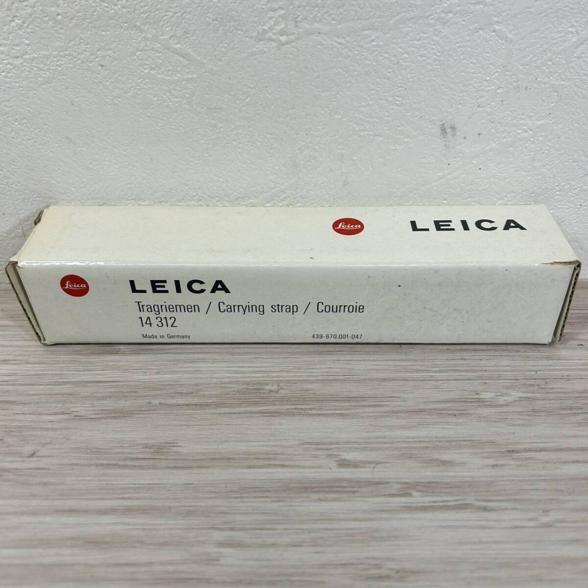 【MH-1844】純正品 未使用品 ドイツ製 Leica ライカ ストラップ 14 312 made in Germany 箱付 箱バーコード無し 当時物 レア