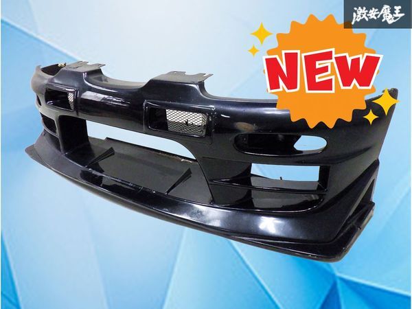 【希少！】 TAKEOFF テイクオフ EA11R EA21R カプチーノ 前期 クロススタイル フロントバンパー エアロバンパー ブラックメタリック系 FRP