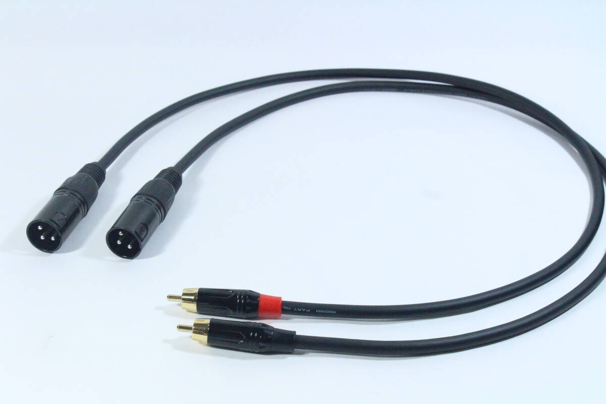 MOGAMI2534 【RCA ‐ XLRオス　1m ペア】オーディオ変換ケーブル　ノンブランド　送料無料