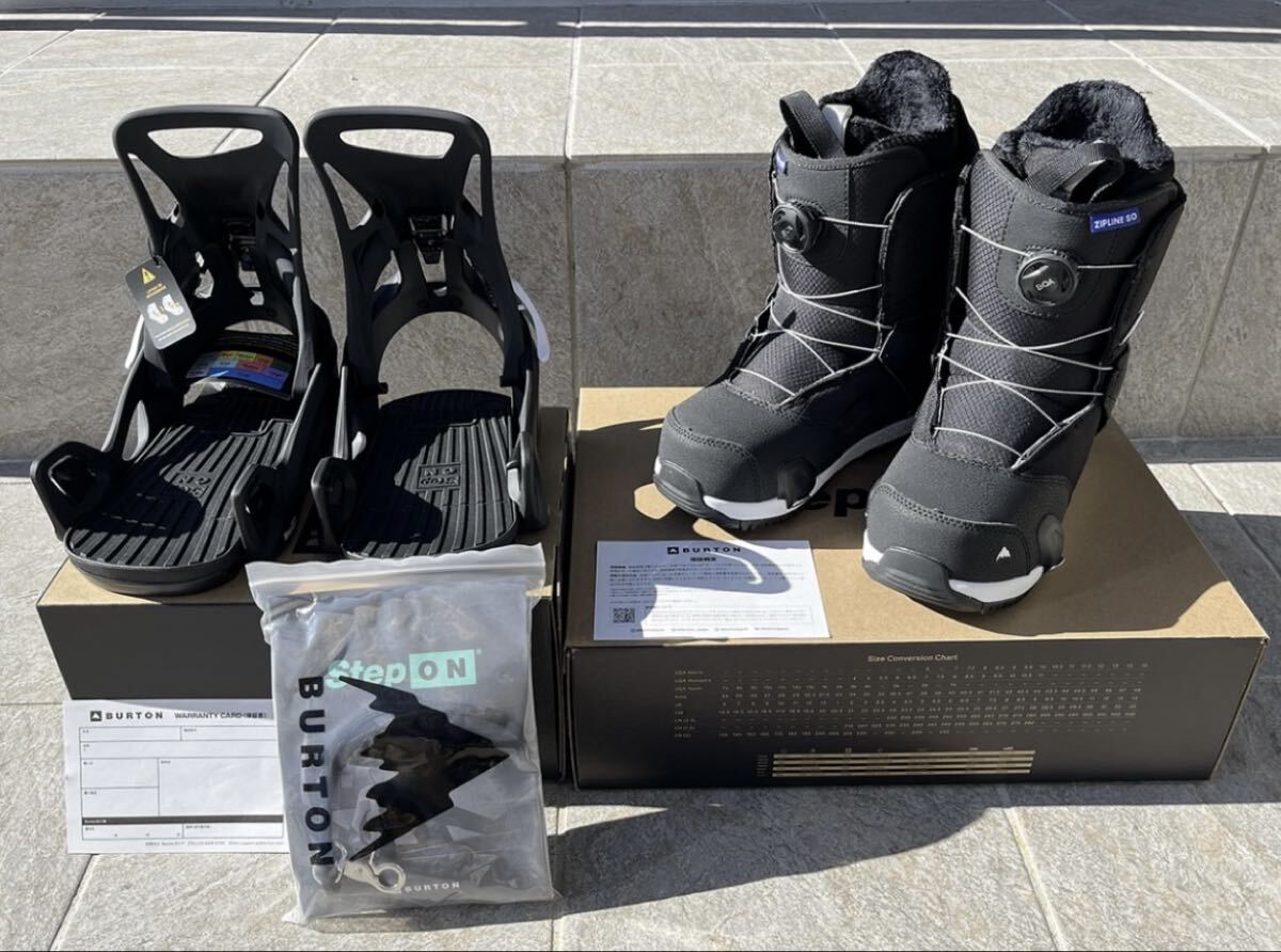新品未使用 キッズ用 22cm BURTONステップオン ブーツバインセット ZIPLINE STEP ON