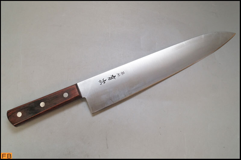 税込◆有次◆牛刀包丁 刃渡り30.4㎝ 合金鋼 三徳 庖丁 調理器具 刃物-1046