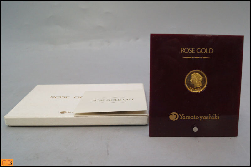 税込◆純金◆ヤマトヤシキ ROSE GOLD GIFT 10.88g K24 金24 レア 希少 コレクター必見 　　　　 　　　　　　　硬貨-1092