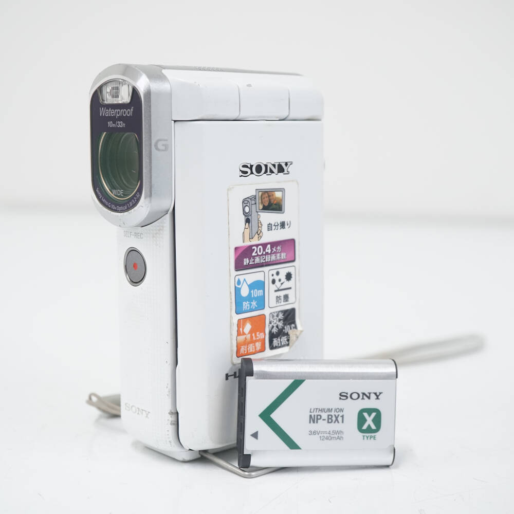 SONY HANDYCAM HDR-GW66 デジタルHDビデオカメラ USED品 ソニー ハンディカム ホワイト 防水・防塵性能：IP58 完動品 CP2326