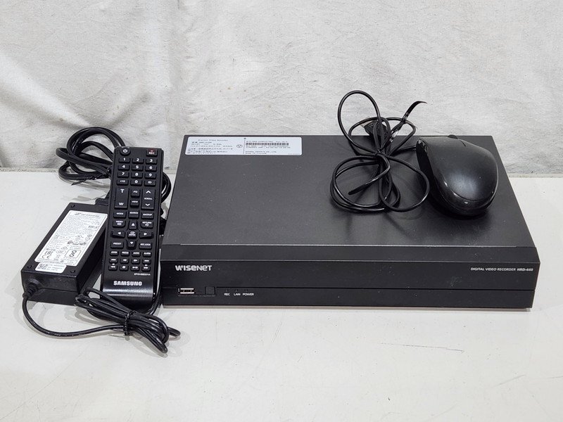 [現状品] WISENET DVR HRD-440N 4TB リモコン付き カメラ無し 初期化/フォーマット済み (2)