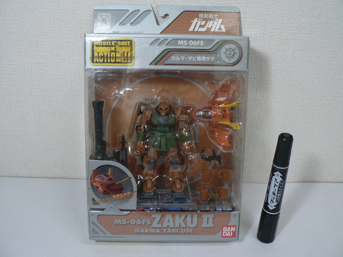 ジャンク 付属品不揃い バンダイ MS IN ACTION!! 『ガルマ・ザビ専用ザク MS-06FS』 SJ004