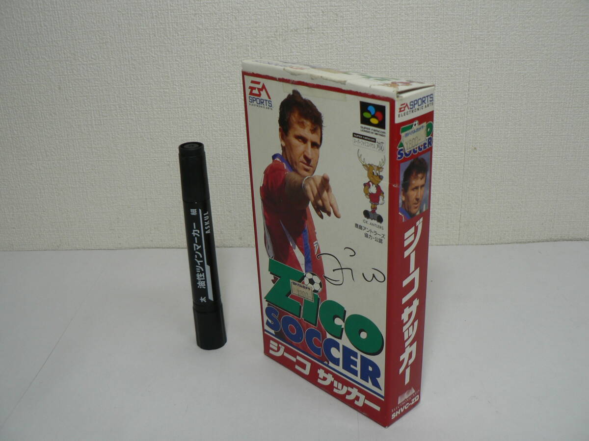 動作未確認 説明書・箱付 『ジーコサッカー』 スーパーファミコン SFC 鹿島アントラーズ ゲームソフト
