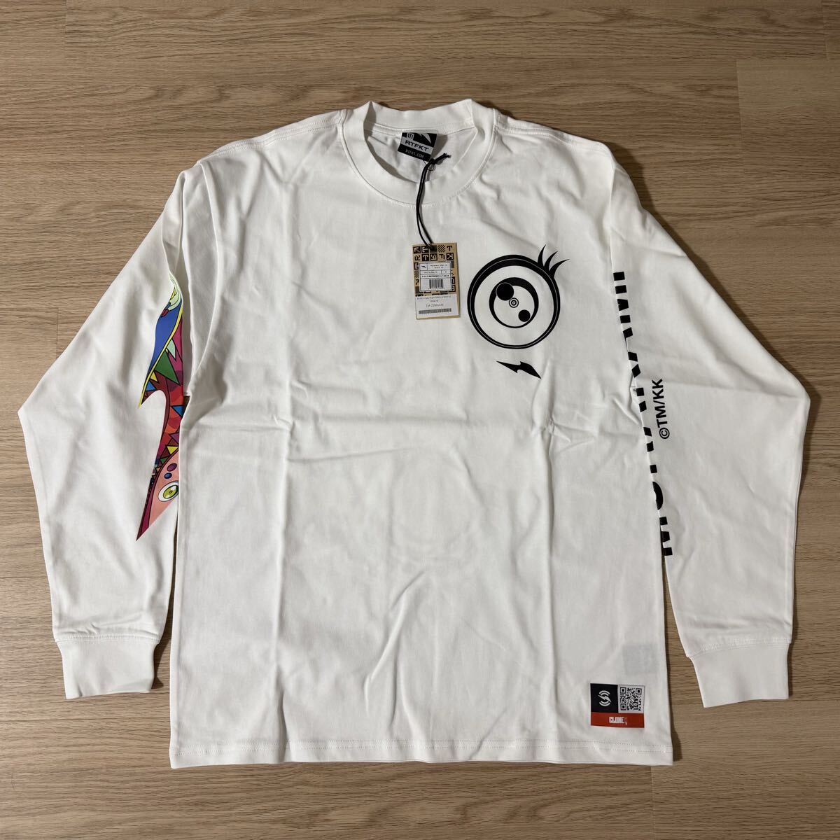 【新品】Takashi Murakami x RTFKT DNA LS Shirt V2 White ロンT 欧米サイズのM 村上隆とRTFKT(Nikeナイキ)コラボ白ロングTシャツ
