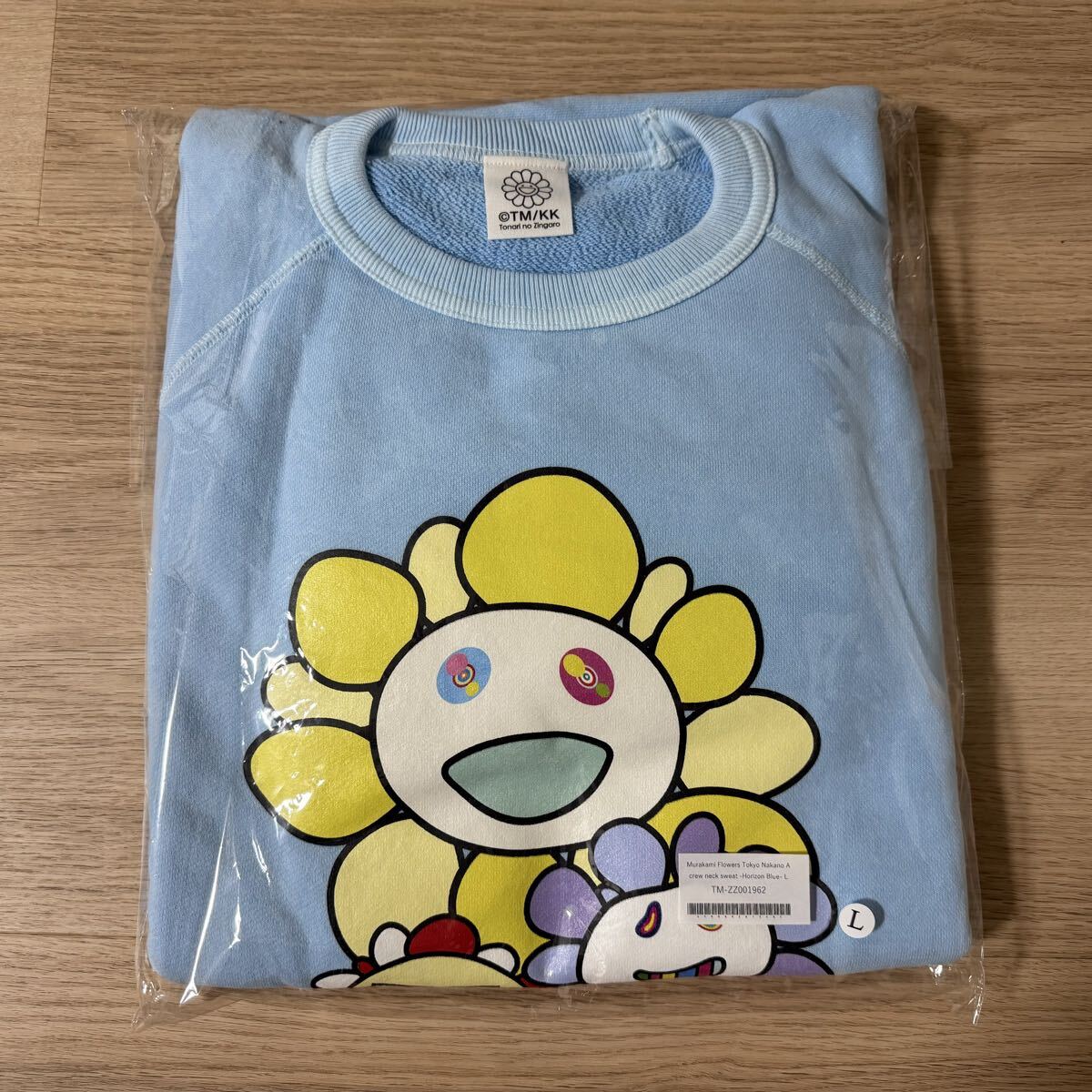 【新品　Lサイズ】村上隆 Flowers Tokyo Nakano A crew neck スウェット　色:ホライゾンブルー　MURAKAMI TAKASHI カイカイキキ