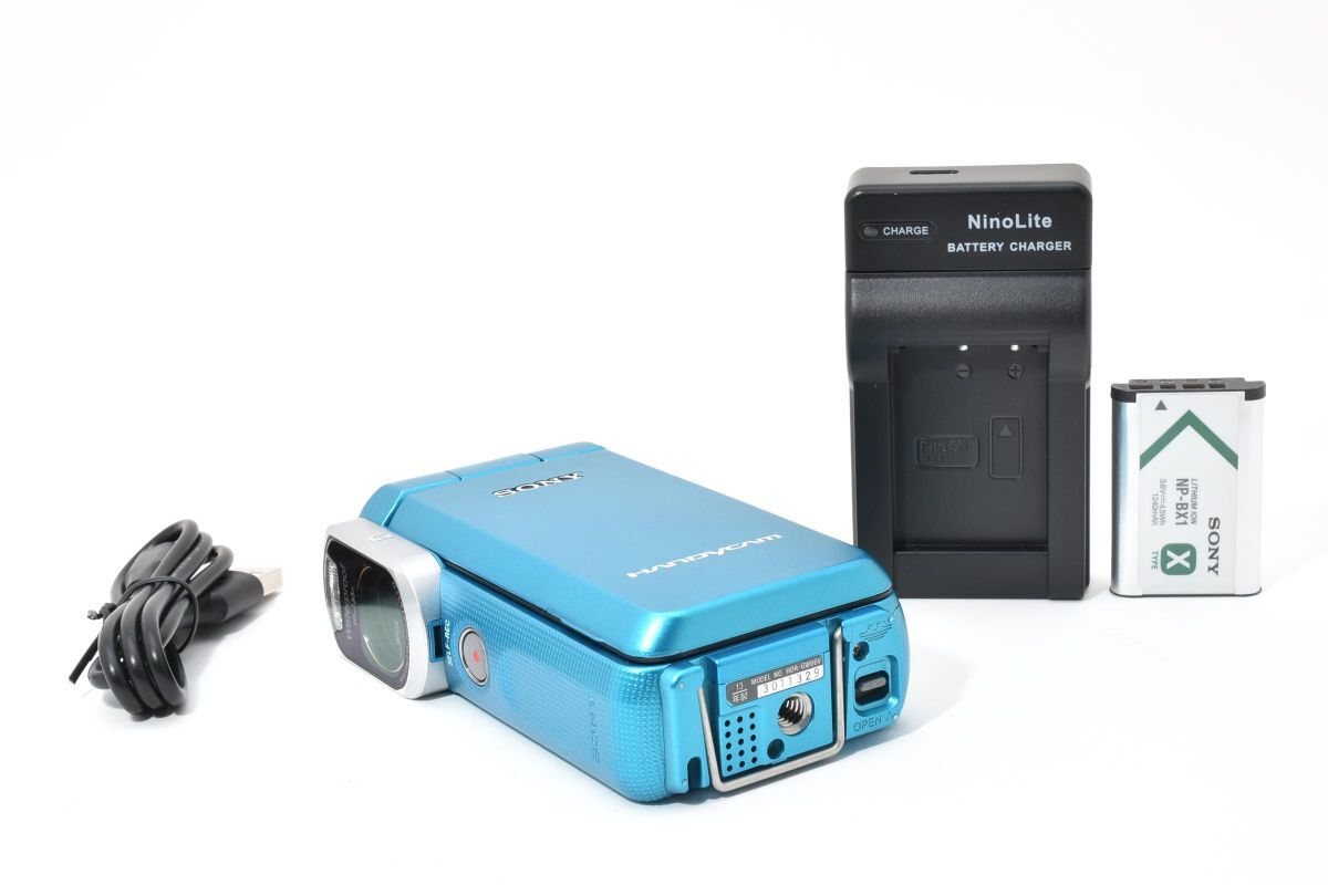ソニー SONY HDR-GW66V ブルー ビデオカメラ AYM5084#55