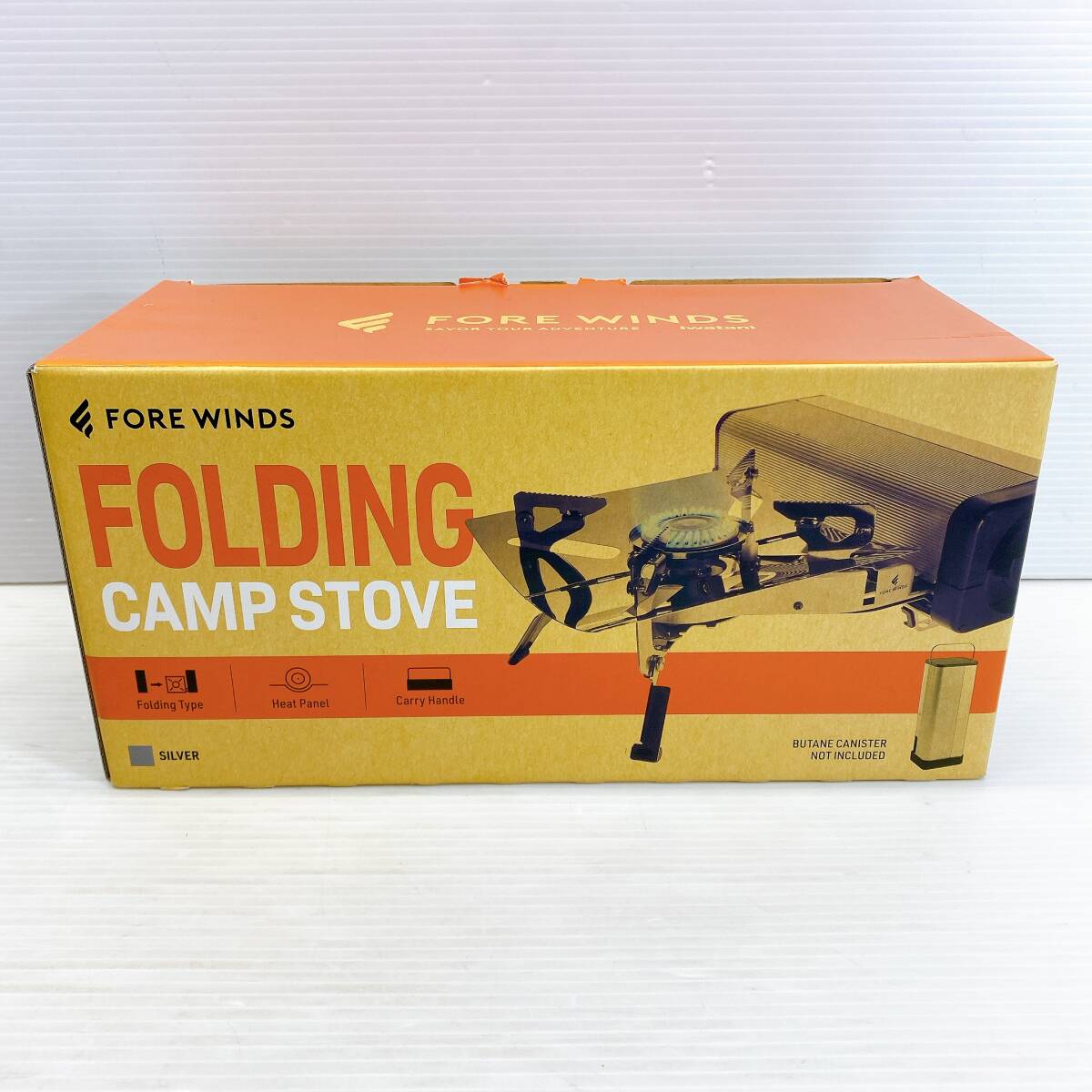 ■ Iwatani FORE WINDS FOLDING CAMP STOVE フォールディングキャンプストーブ 折り畳みストーブ FW-FS01-SL シルバー 未使用品■