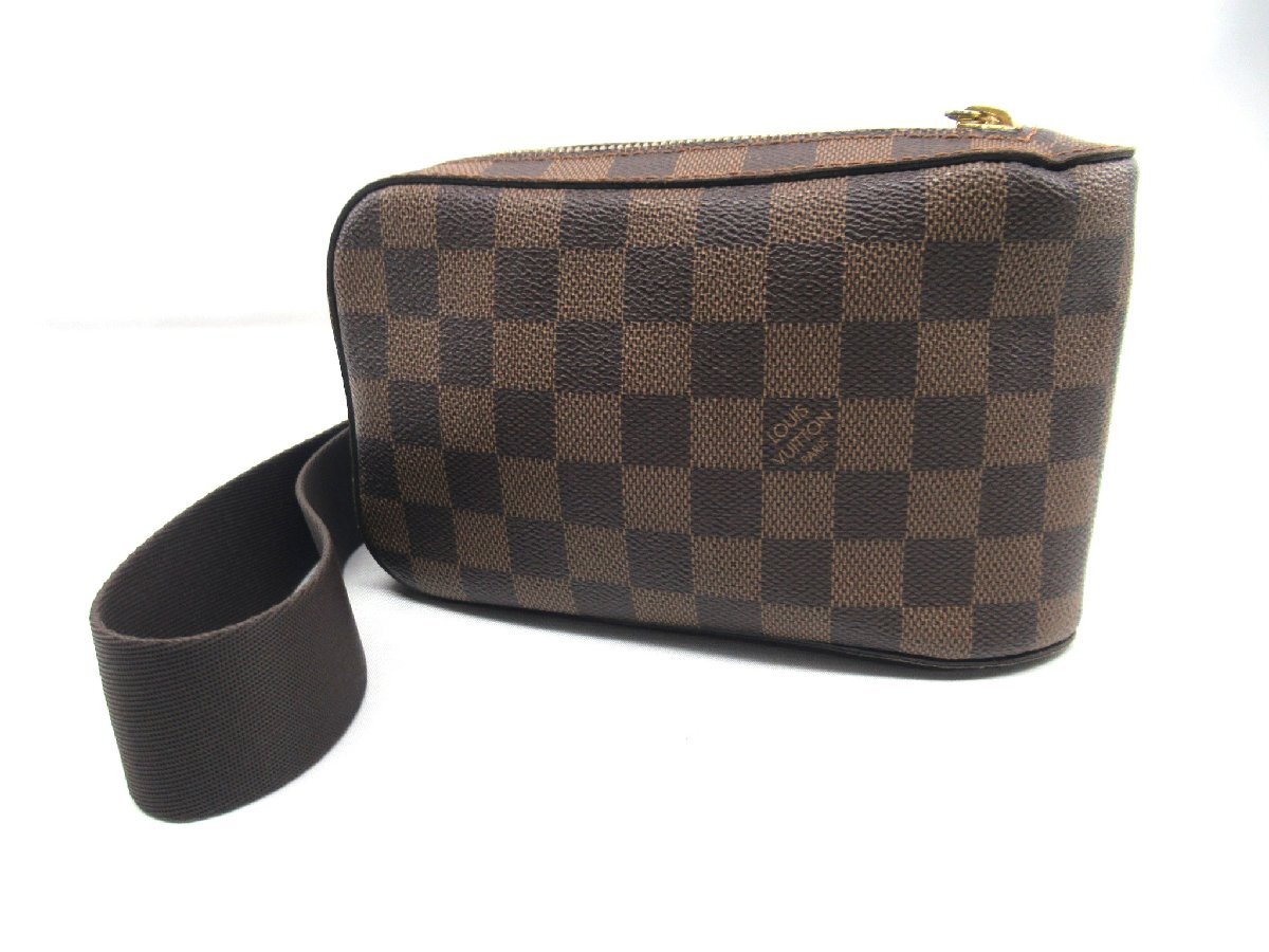 ☆☆【B送900円】3061　LOUIS VUITTON　ルイヴィトン　ジェロニモス　ボディバッグ　ショルダー　ポーチ　N51994/CA4038　ダミエ　ブラウン