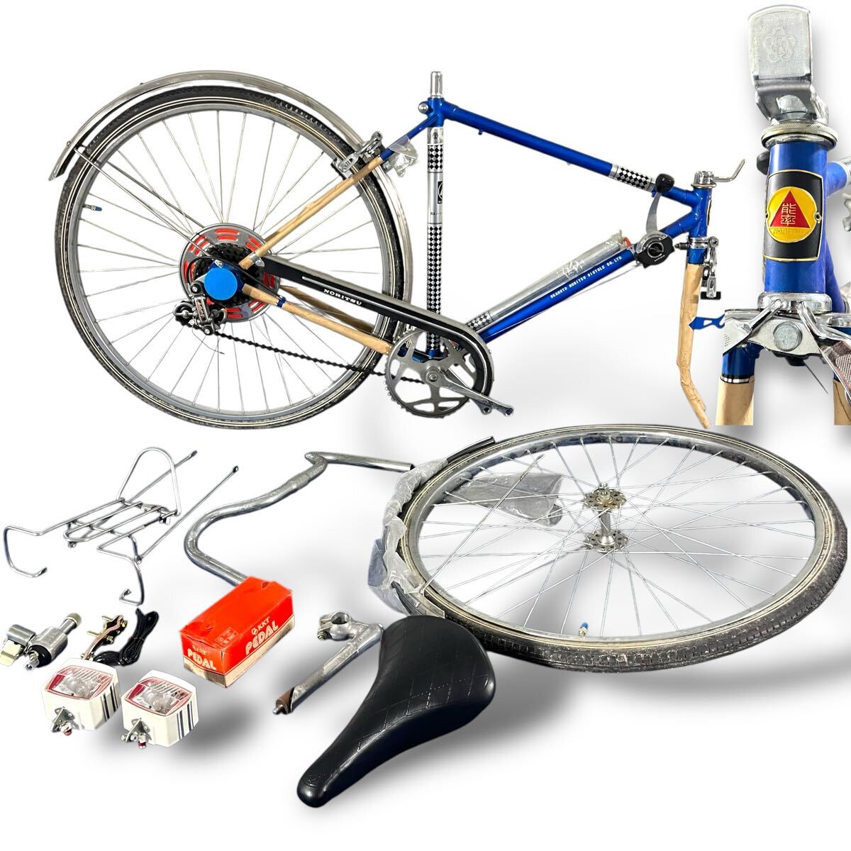 当時物/未使用/60-70’s/岡本ノーリツ/ツアー車/26/ノーリツ号/能率/5S/実用車/フラッシャー/デコチャリ/スポーツ車/ビンテージ/スポーツ車