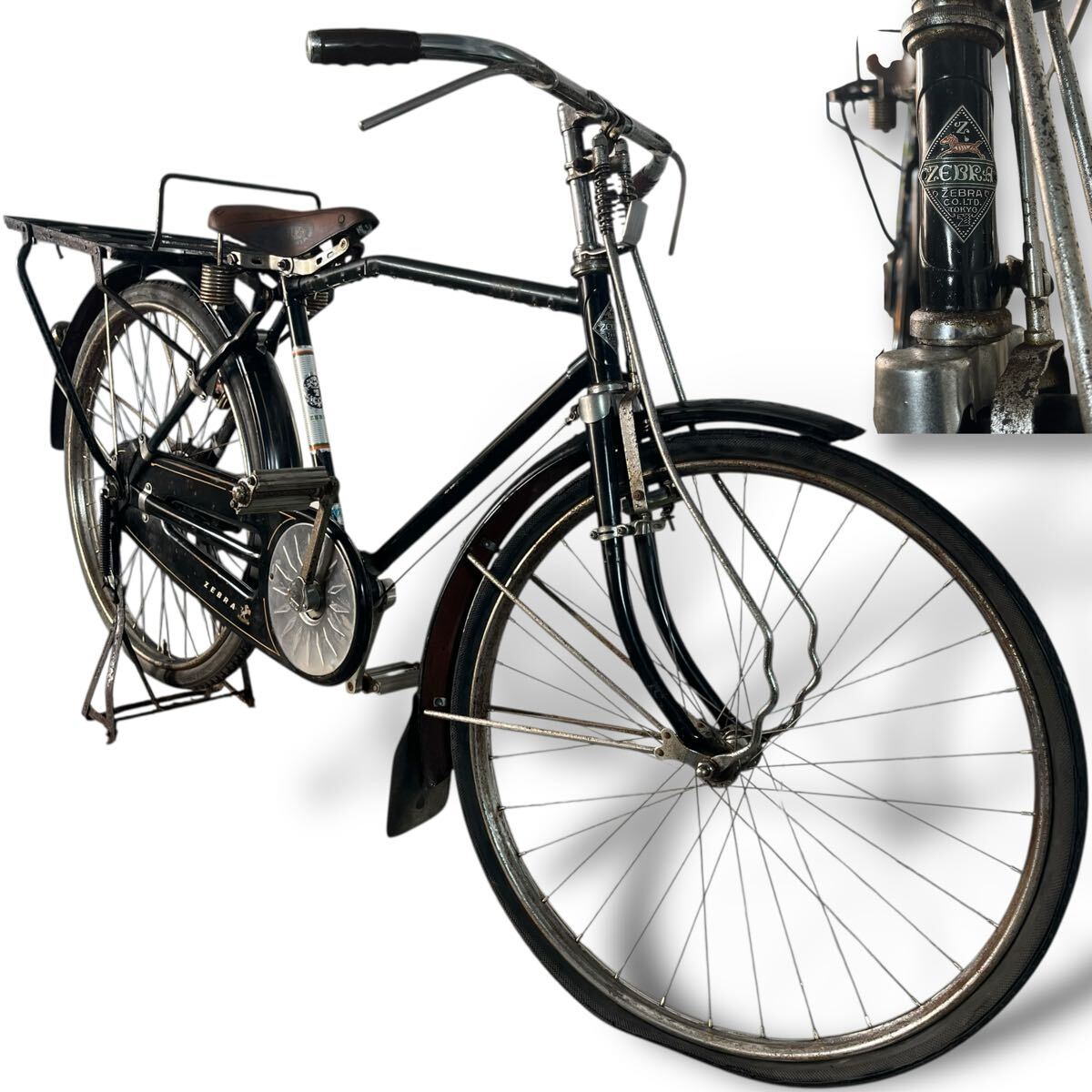当時物/ZEBRA KENKO/運搬車/実用車/ロッドブレーキ/ゼブラ/ケンコー/昭和自転車/デコチャリ/フラッシャー/スポーツ車/ビンテージ/レトロ