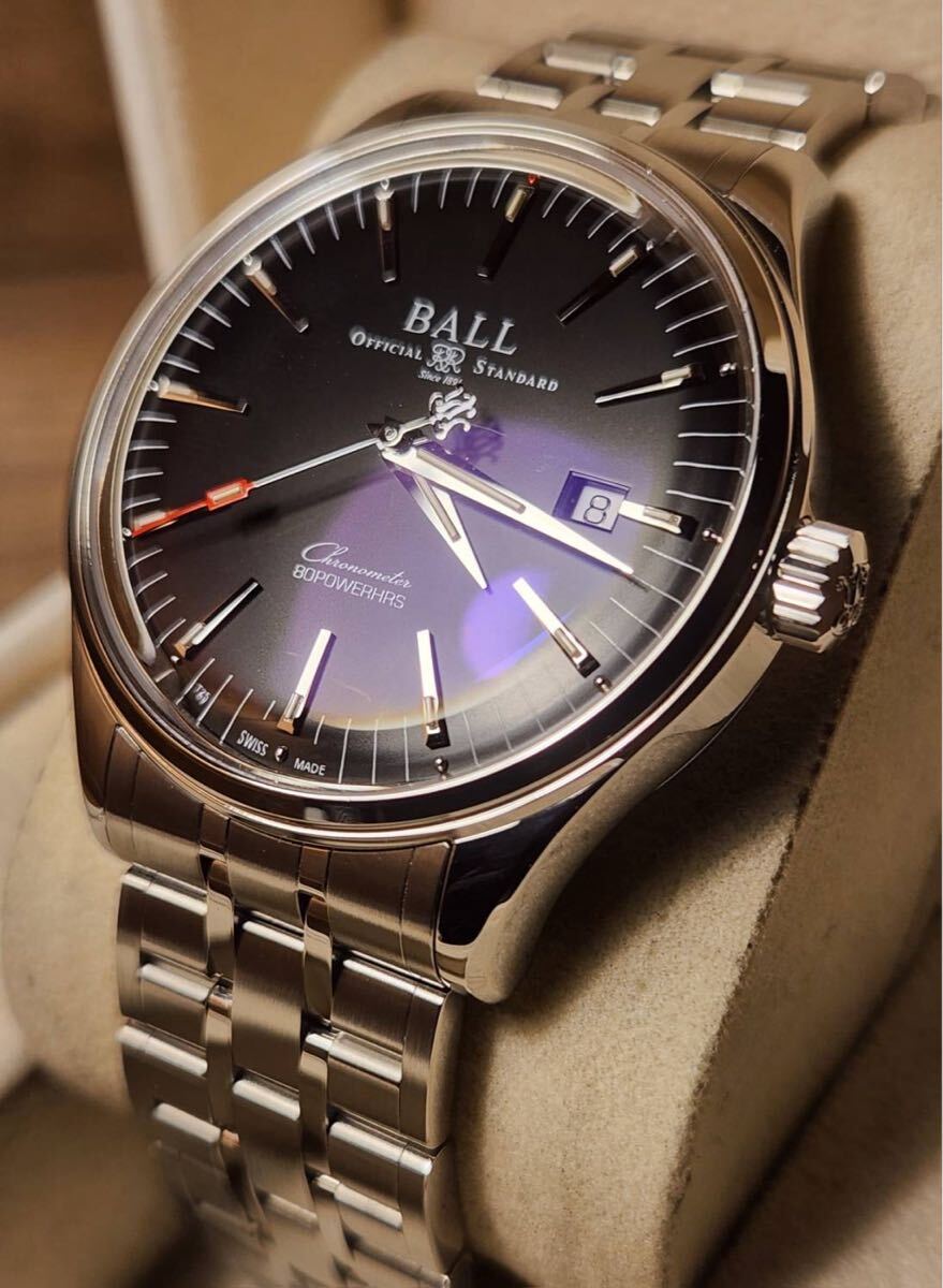 送料込み 2025年購入 美品 ball watch ボールウォッチ Trainmaster トレインマスター MANUFACTURE マニュファクチュア 80 nm3080d 腕時計
