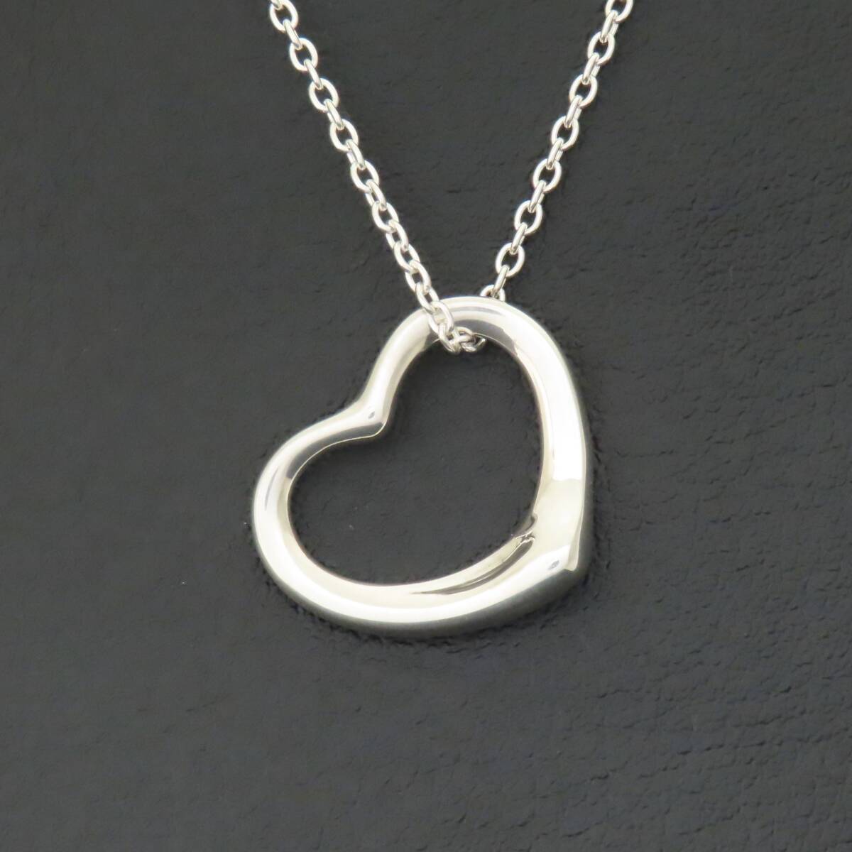 新品同様 美品 TIFFANY&Co. ティファニー エレサ・ペレッティ オープンハート ネックレス ペンダント シルバー925 2.9g