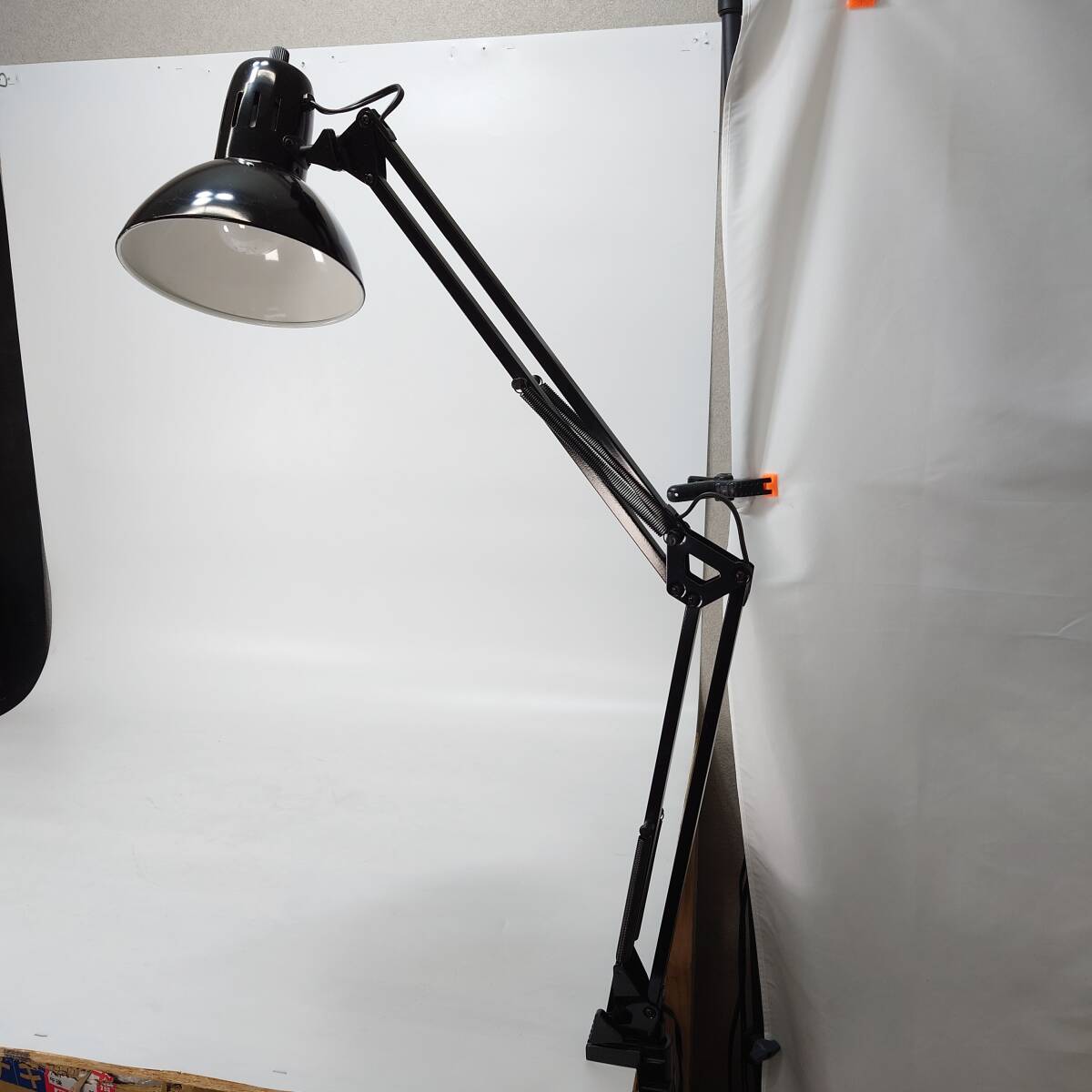 動作品 多関節 デスクライト テーブルランプ レトロ ヴィンテージ 黒 ブラック