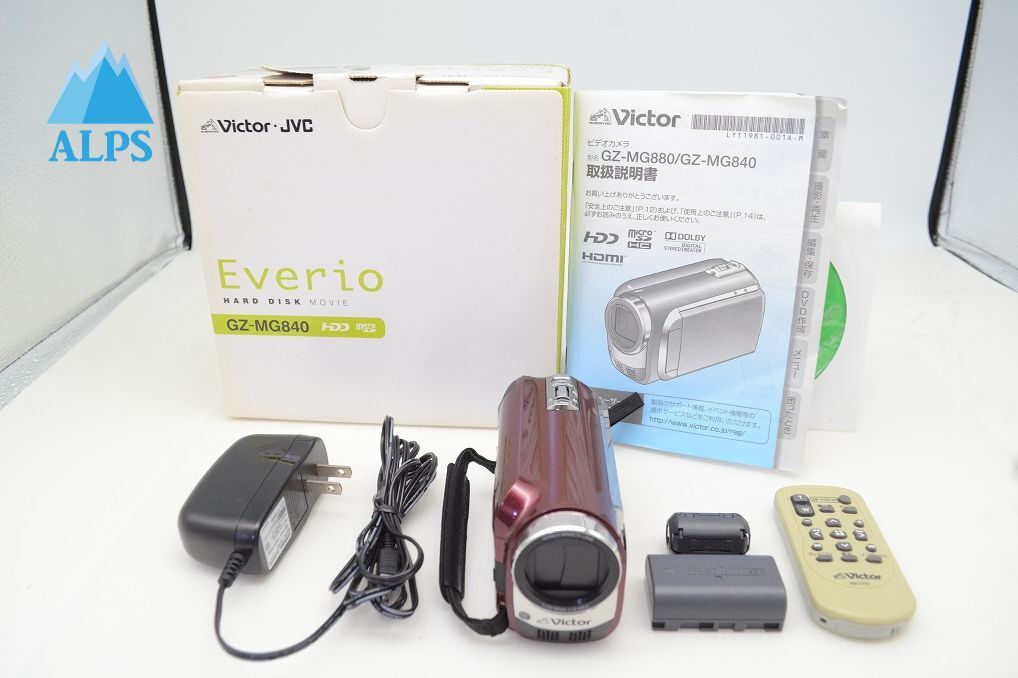 美品 JVC ケンウッド Everio GZ-MG840 デジタルビデオカメラ レッド 元箱付 251202j【アルプスカメラ】