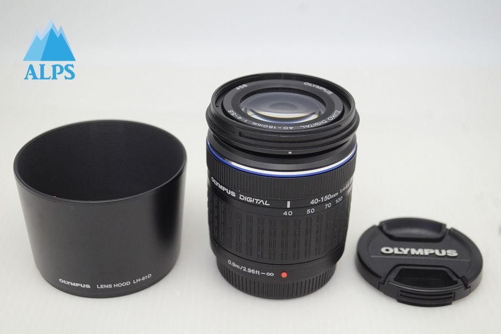 美品 OLYMPUS オリンパス ZUIKO DIGITAL ED 40-150mm F4-5.6 フォーサーズ ズームレンズ フード付 251209e【アルプスカメラ】
