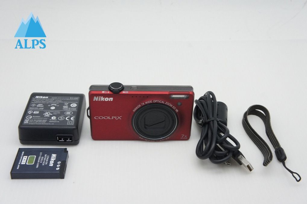 良品 Nikon ニコン COOLPIX S6000 コンパクトデジタルカメラ フラッシュレッド 251209i【アルプスカメラ】