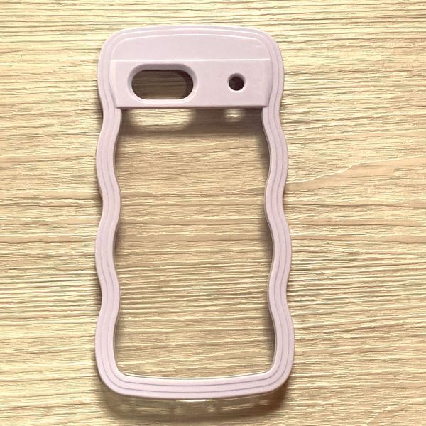 Google Pixel 7a　ハードケース　 ウエーブ　かわいい　パープル　 　管理209-46
