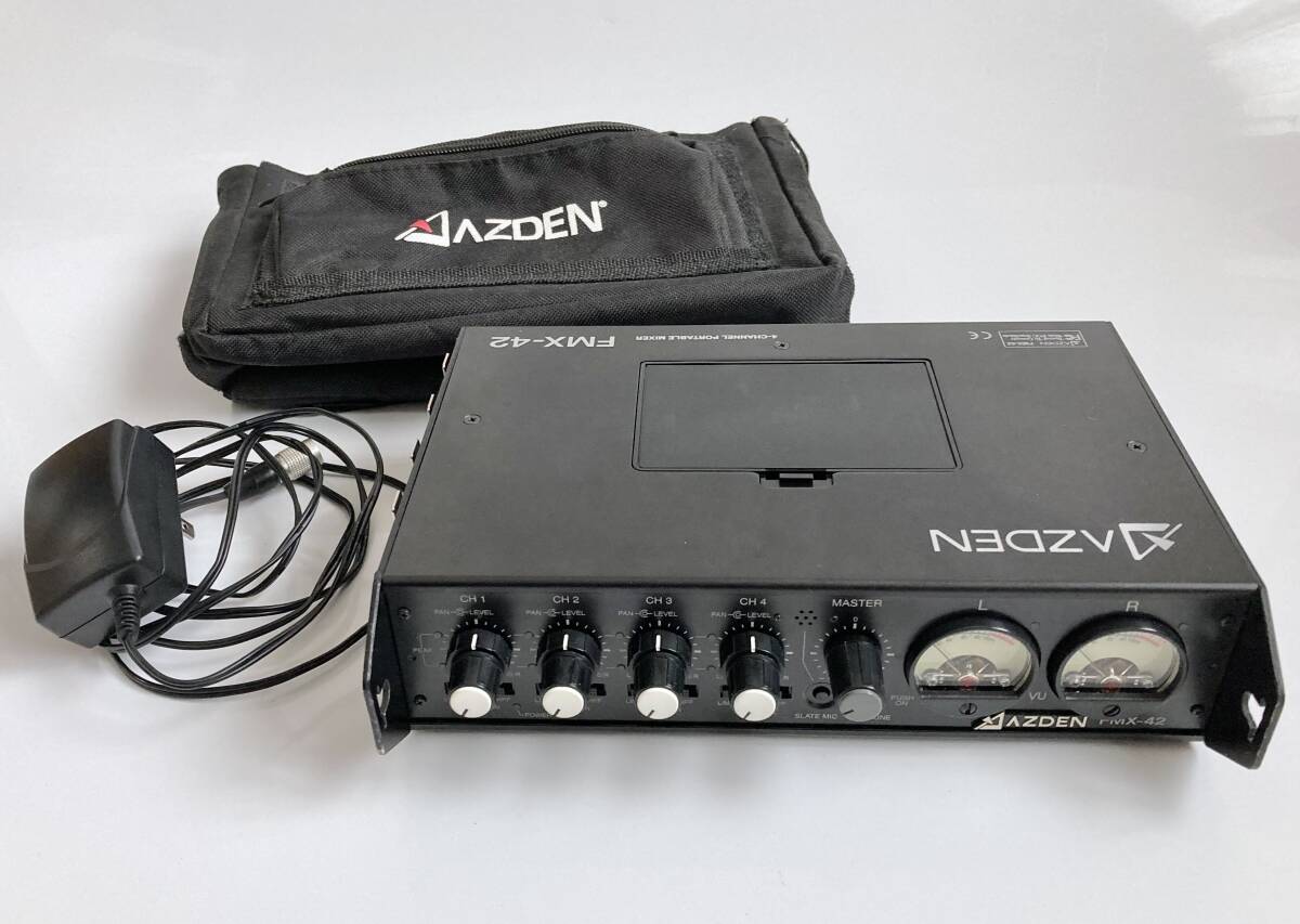 AZDEN FMX-42 4チャンネル ポータブルミキサー アツデン プロ用
