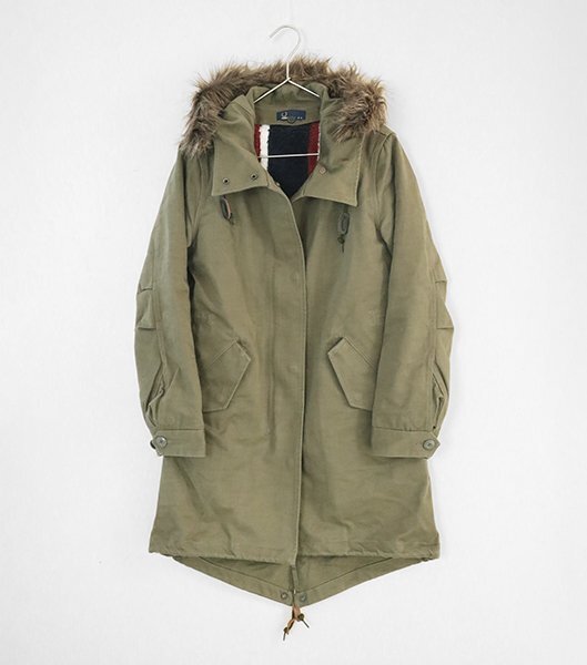 FRED PERRY ◆ ライナー付き モッズコート オリーブ JP10サイズ (M相当) ミリタリー フィッシュテール パーカ フレッドペリー ◆G125
