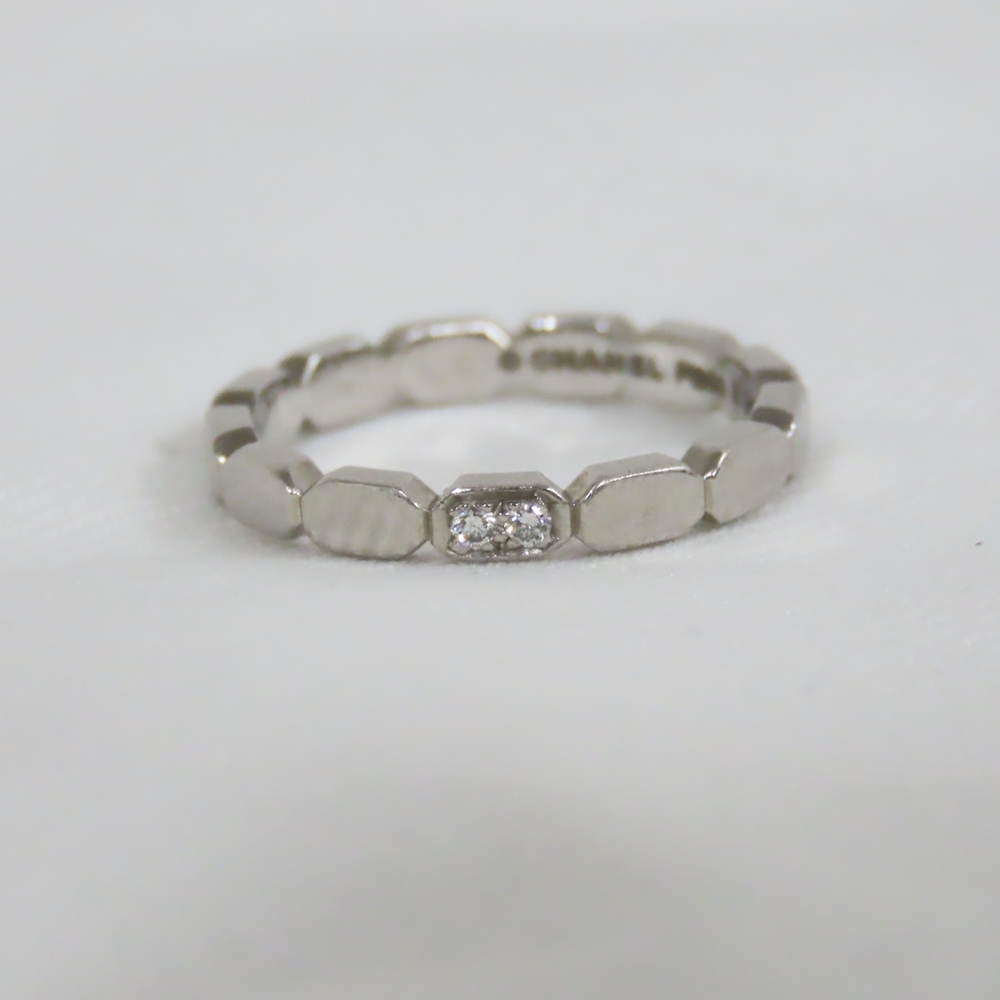 Ts295571 シャネル リング・指輪 プルミエール プロメス J4003 2Pダイヤモンド付 Pt950 約3.2ｇ ＃47 レディース CHANEL 中古