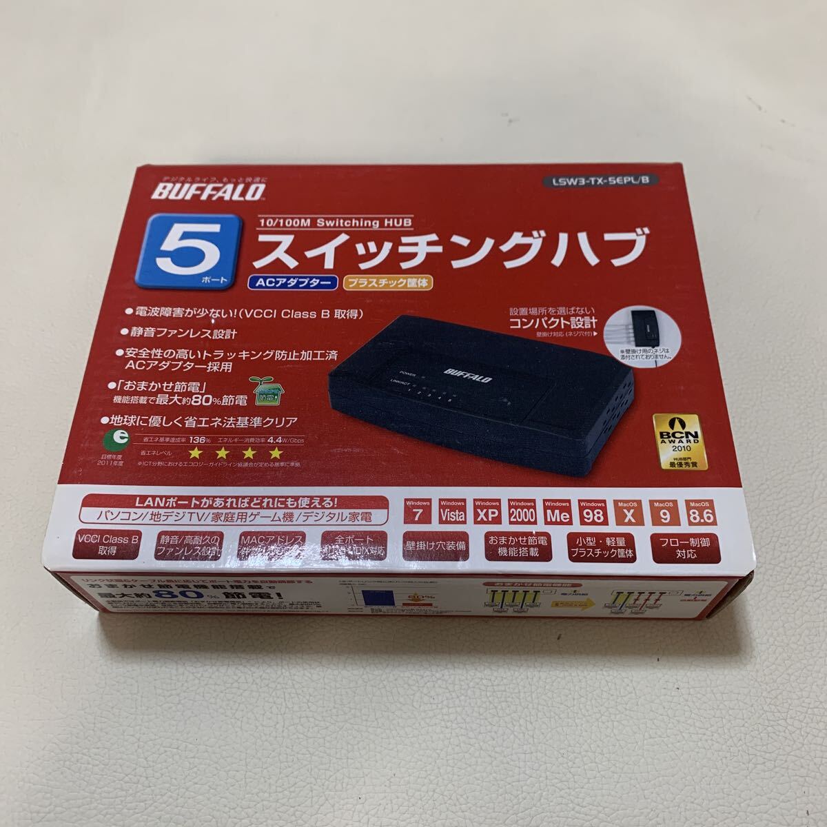 ☆IS-1215い60 BUFFALO バッファロー 5ポート スイッチングハブ LSW3-TX-5EPL/B 動作未確認☆