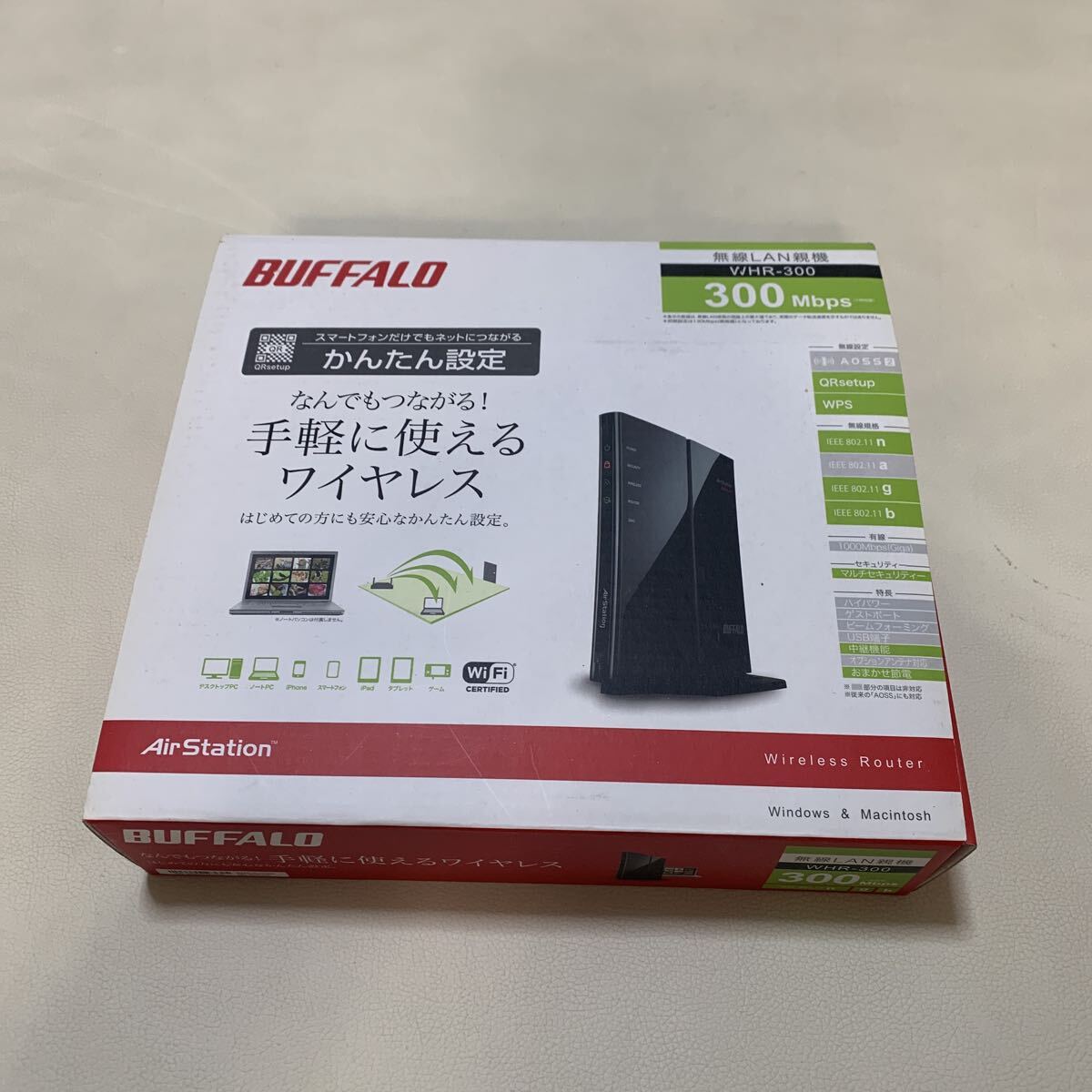 ☆IS-1215こ80 BUFFALO バッファロー 無線LAN親機 WHR-300 動作未確認☆